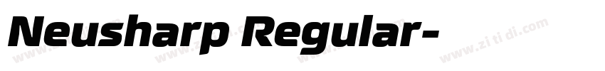 Neusharp Regular字体转换